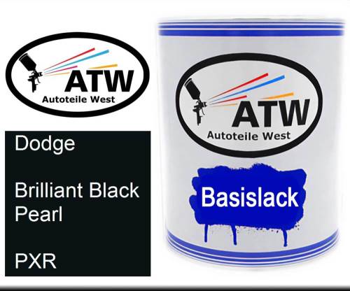 Dodge, Brilliant Black Pearl, PXR: 1L Lackdose, von ATW Autoteile West.